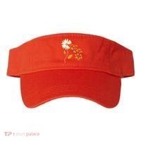 Leukemia Cancer Awareness Orange Ribbon Daisy Flower Visor thumb 0