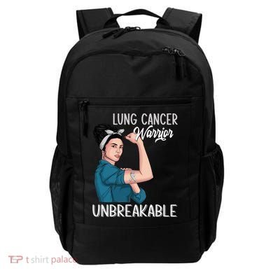 Lung Cancer Awareness Warrior Unbreakable Support Gift Backpack