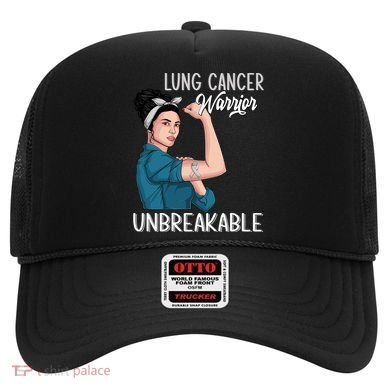 Lung Cancer Awareness Warrior Unbreakable Support Gift Hat