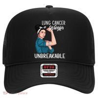 Lung Cancer Awareness Warrior Unbreakable Support Gift Hat thumb 0