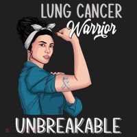 Lung Cancer Awareness Warrior Unbreakable Support Gift Golf Towel thumb 3