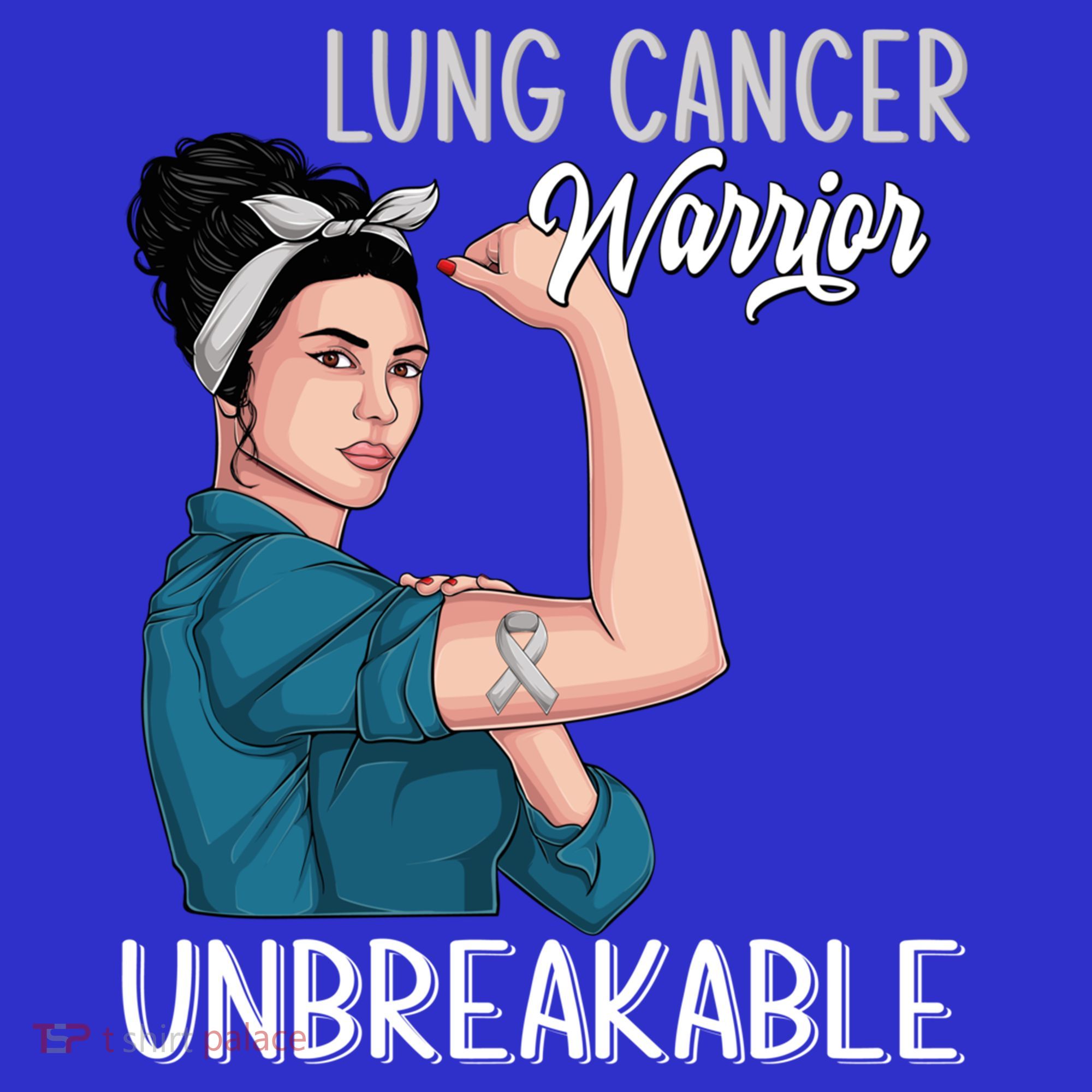 Lung Cancer Awareness Warrior Unbreakable Support Gift Mousepad