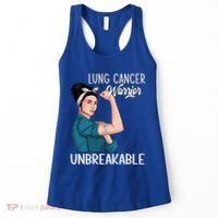 Lung Cancer Awareness Warrior Unbreakable Support Gift Women's Tank Top thumb 0