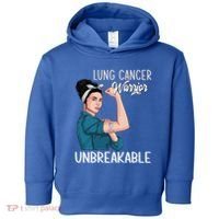 Lung Cancer Awareness Warrior Unbreakable Support Gift Toddler Hoodie thumb 0