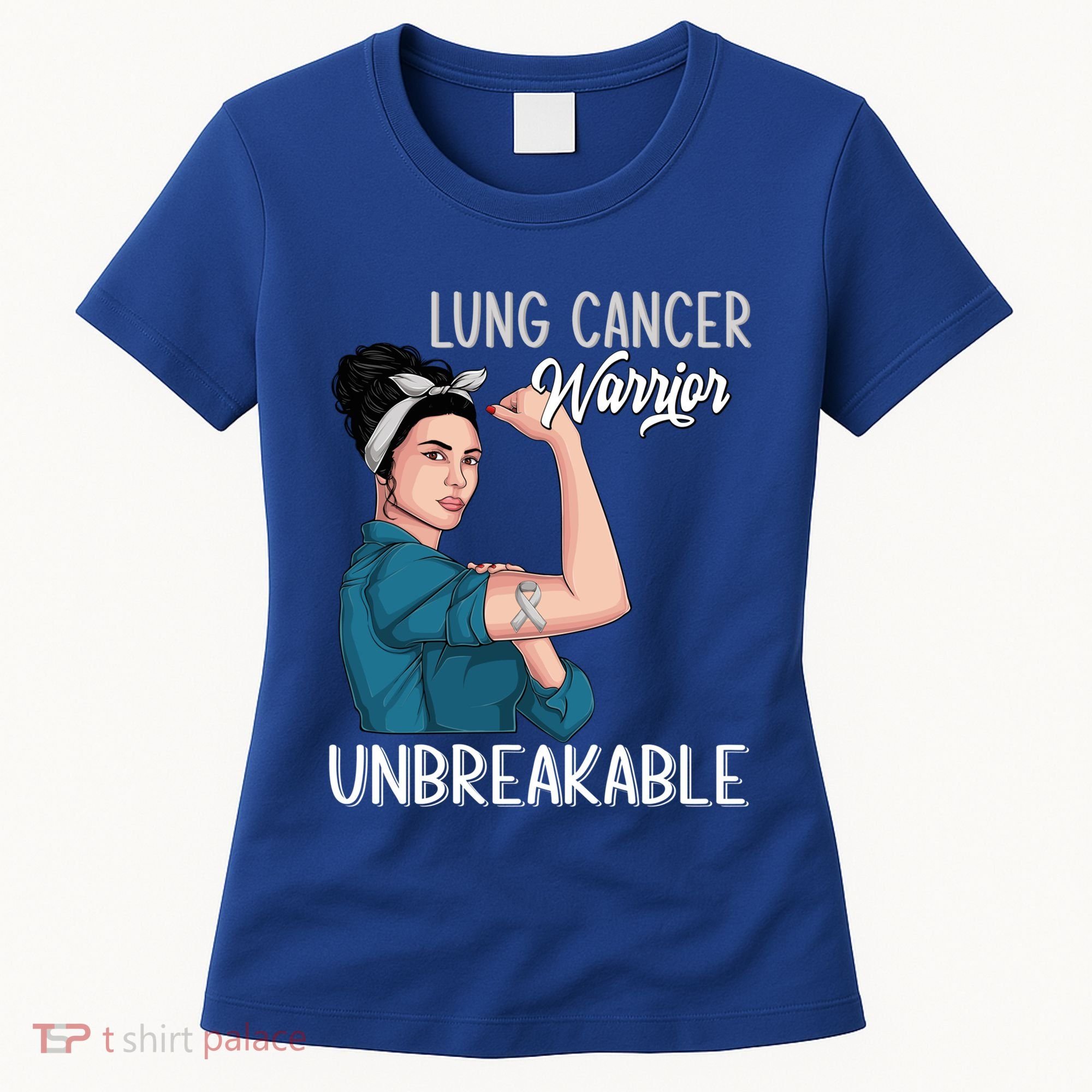Lung Cancer Awareness Warrior Unbreakable Support Gift Women's T-Shirt