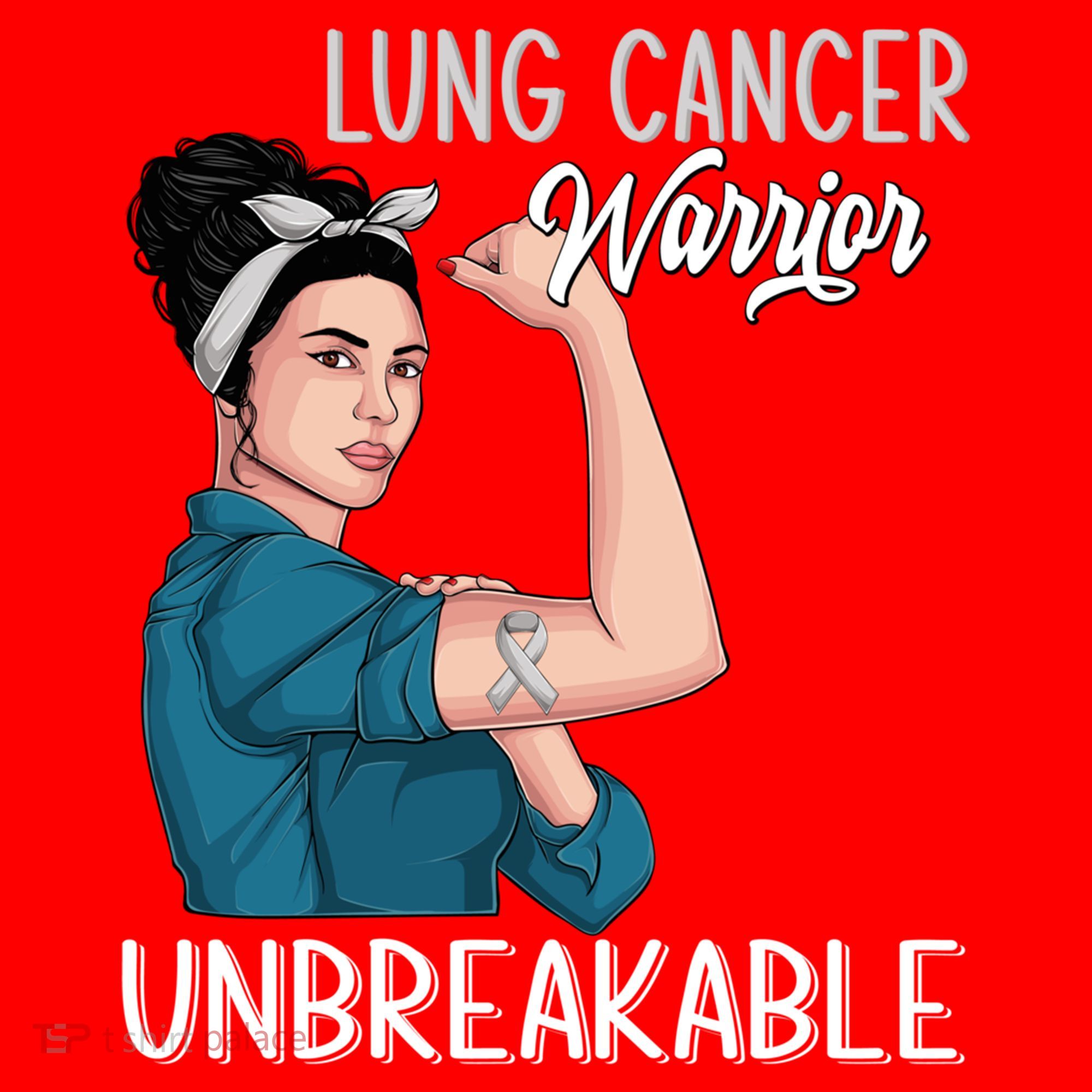 Lung Cancer Awareness Warrior Unbreakable Support Gift Santa Hat