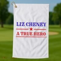 Liz Cheney A True Hero Golf Towel thumb 1