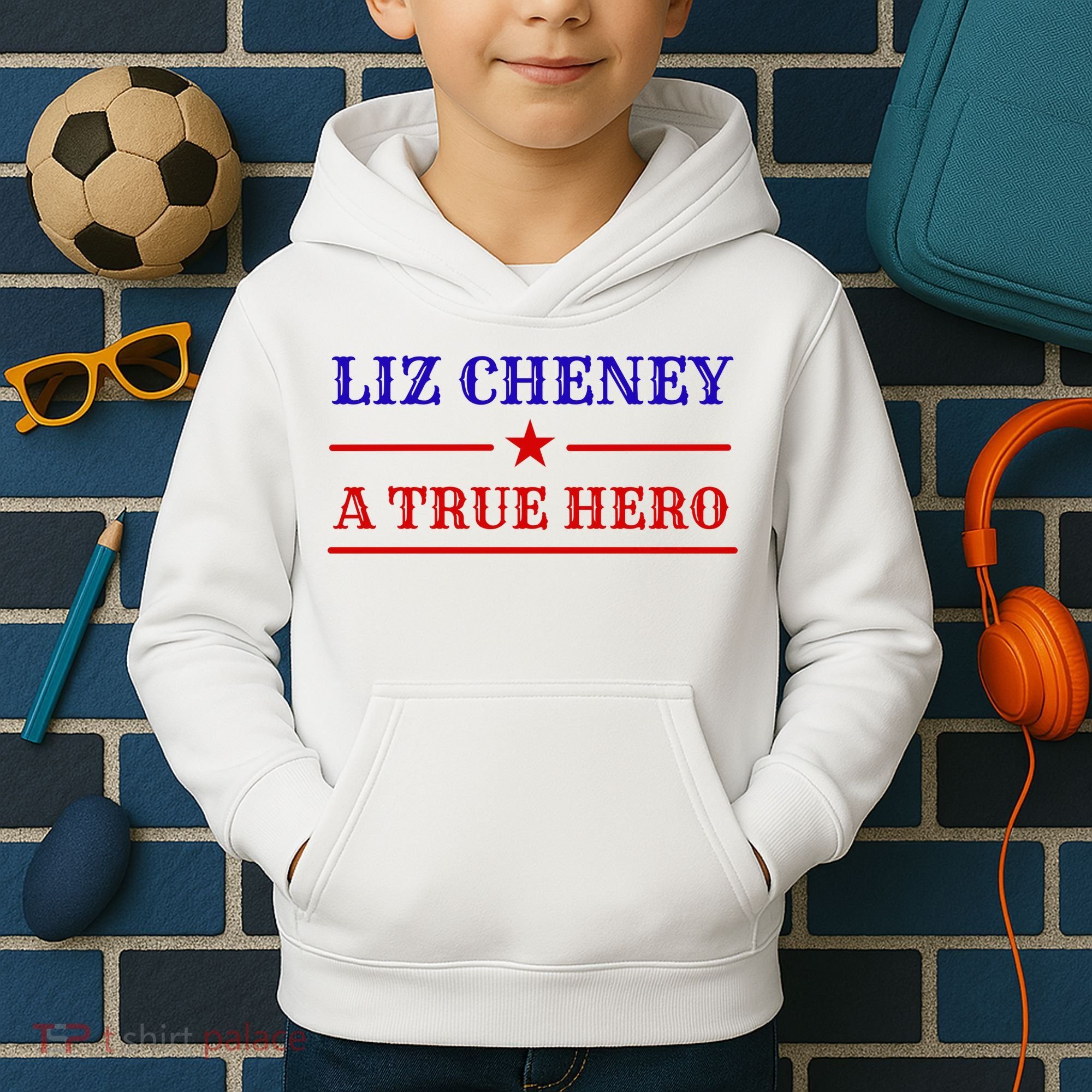 Liz Cheney A True Hero Kids Hoodie