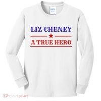 Liz Cheney A True Hero Kids Long Sleeve Shirt thumb 0