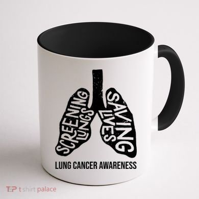 Lung Cancer Awareness Saving Lives Coffee Mug back