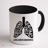 Lung Cancer Awareness Saving Lives Coffee Mug thumb 1