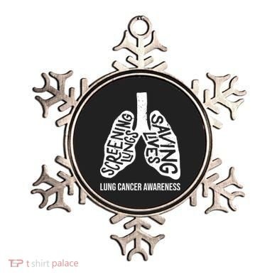Lung Cancer Awareness Saving Lives Ornament