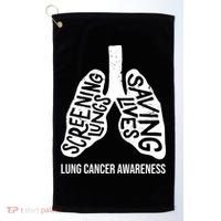 Lung Cancer Awareness Saving Lives Golf Towel thumb 0