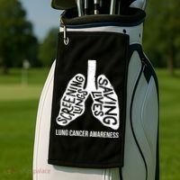 Lung Cancer Awareness Saving Lives Golf Towel thumb 2