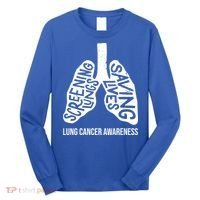 Lung Cancer Awareness Saving Lives Long Sleeve Shirt thumb 0