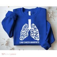 Lung Cancer Awareness Saving Lives Sweatshirt thumb 2