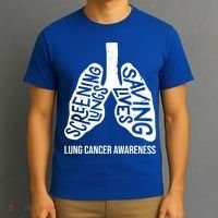 Lung Cancer Awareness Saving Lives T-Shirt thumb 3