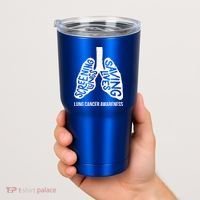 Lung Cancer Awareness Saving Lives Tumbler thumb 2