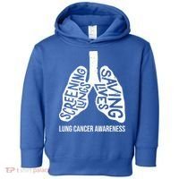 Lung Cancer Awareness Saving Lives Toddler Hoodie thumb 0