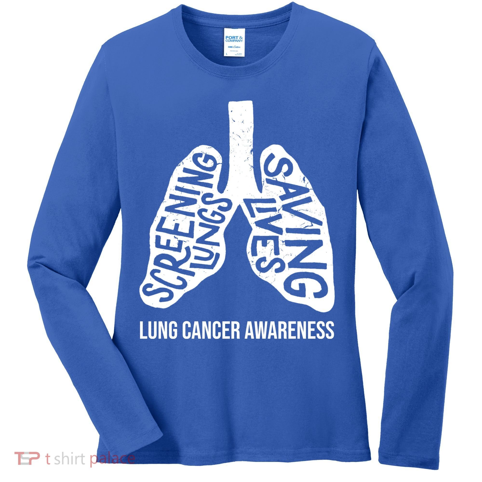 Lung Cancer Awareness Saving Lives Women's Long Sleeve Shirt