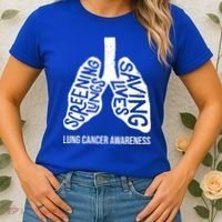 Lung Cancer Awareness Saving Lives Women's T-Shirt thumb 2