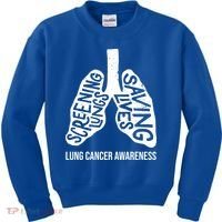 Lung Cancer Awareness Saving Lives Kids Sweatshirt thumb 0