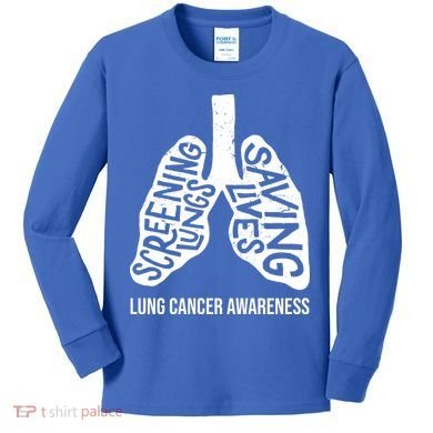 Lung Cancer Awareness Saving Lives Kids Long Sleeve Shirt