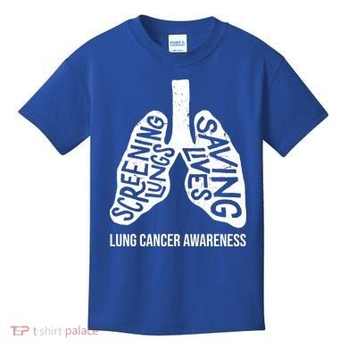 Lung Cancer Awareness Saving Lives Kids T-Shirt