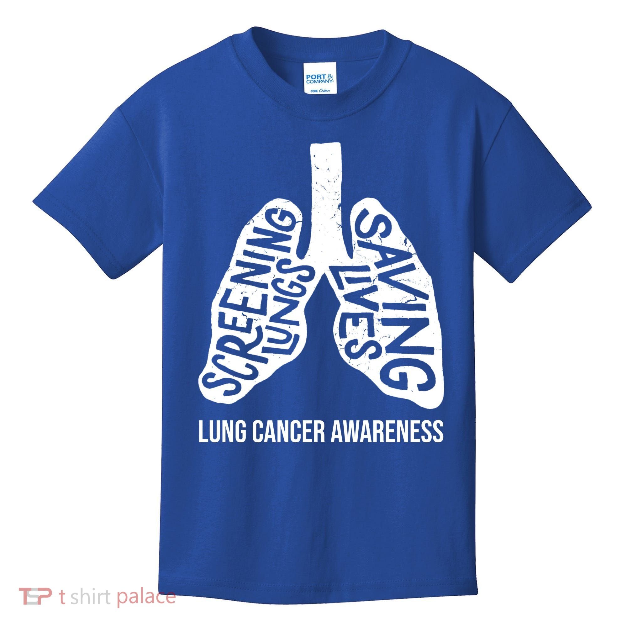 Lung Cancer Awareness Saving Lives Kids T-Shirt