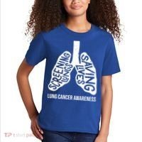 Lung Cancer Awareness Saving Lives Kids T-Shirt thumb 2