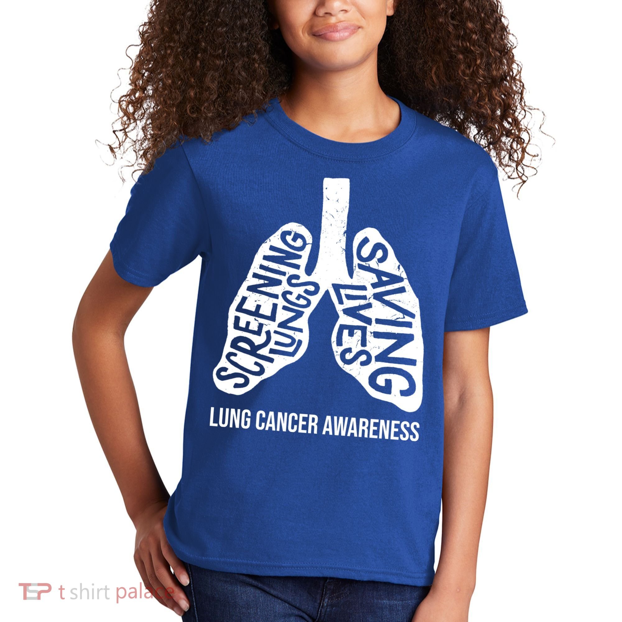 Lung Cancer Awareness Saving Lives Kids T-Shirt