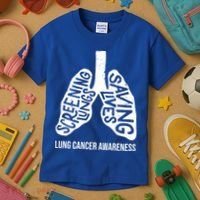 Lung Cancer Awareness Saving Lives Kids T-Shirt thumb 3