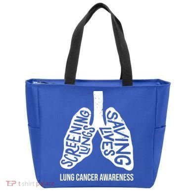 Lung Cancer Awareness Saving Lives Tote Bag