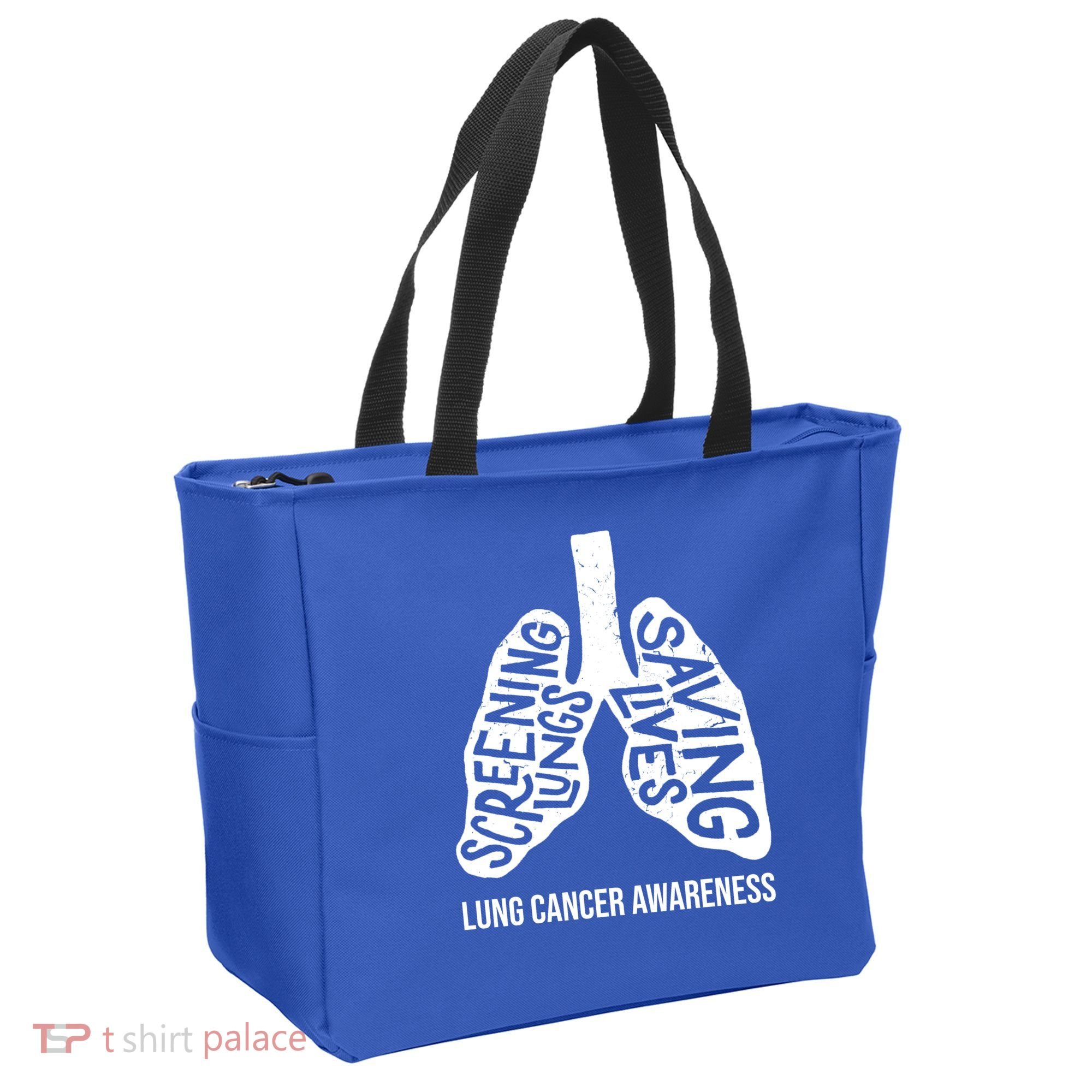 Lung Cancer Awareness Saving Lives Tote Bag