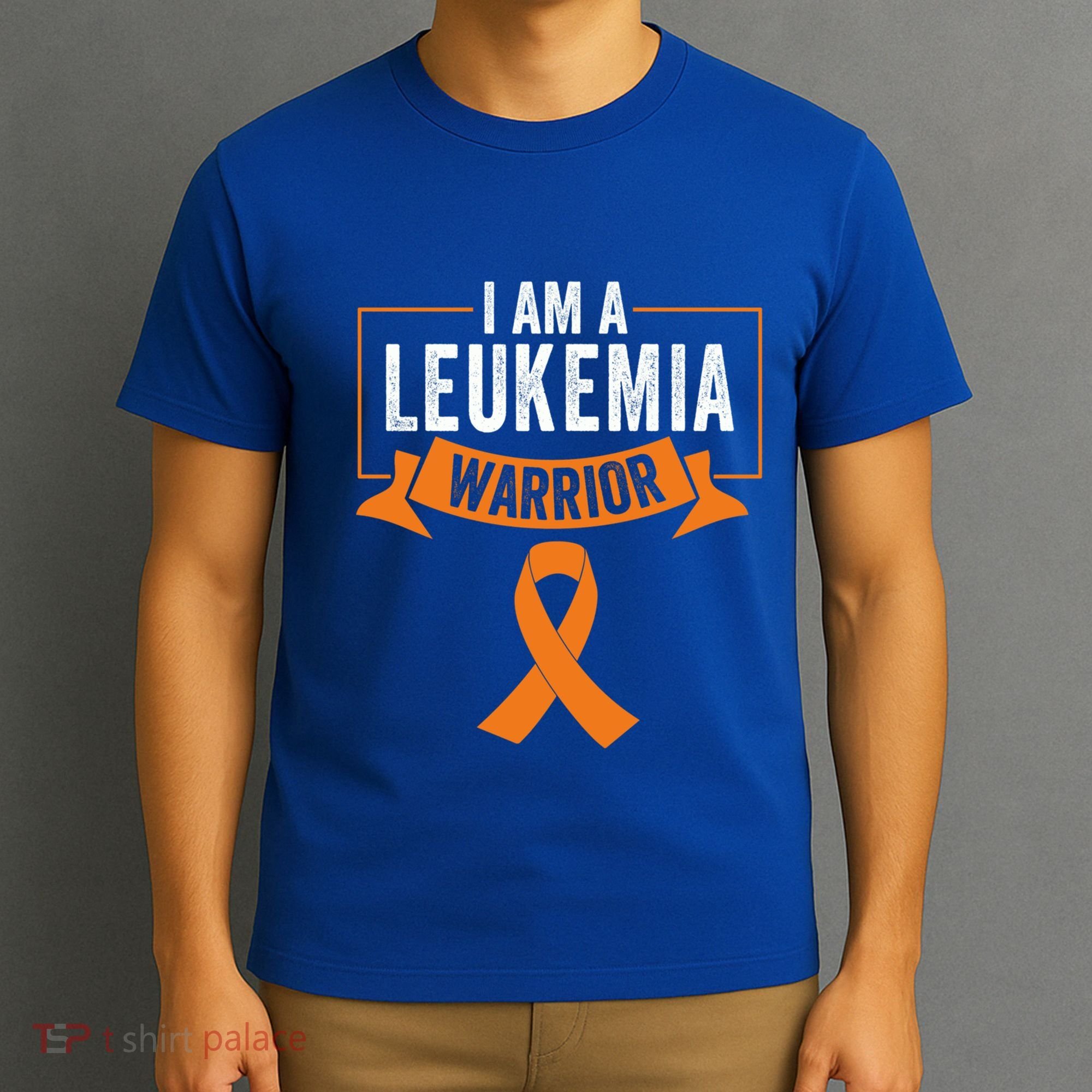 Leukemia Cancer Awareness Warrior Orange Ribbon Month Gift T-Shirt