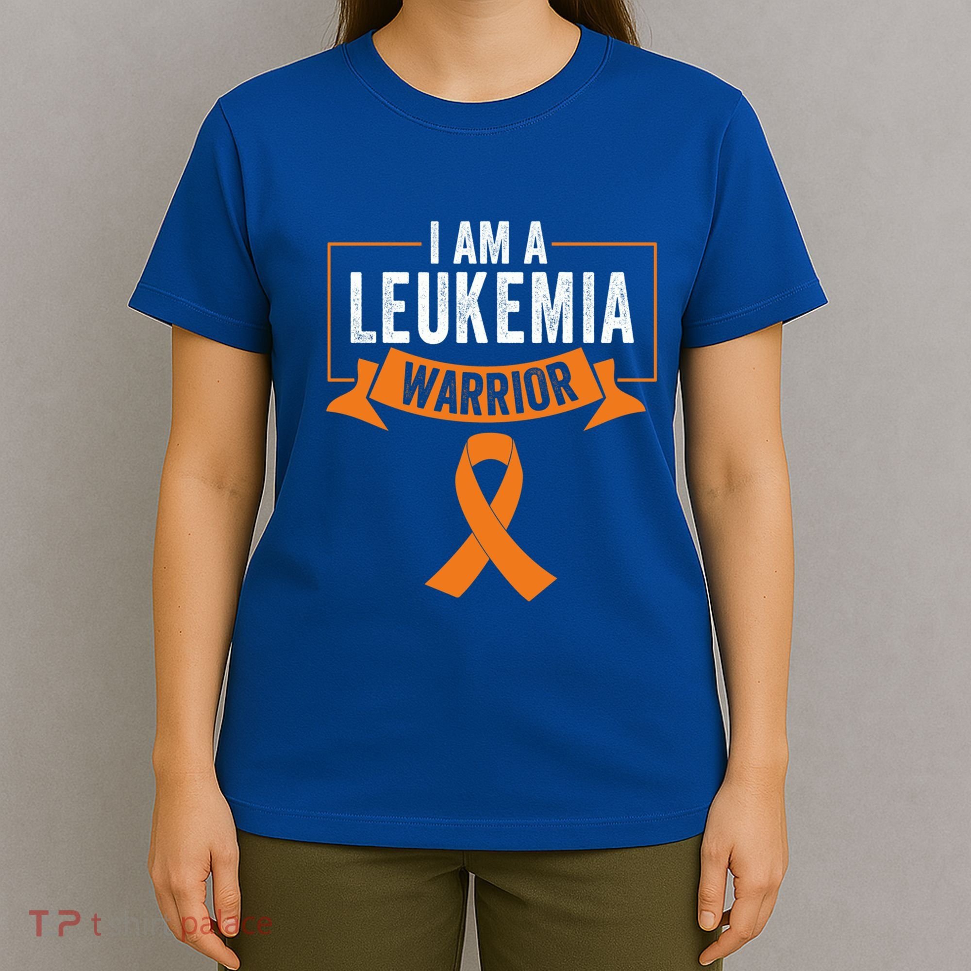 Leukemia Cancer Awareness Warrior Orange Ribbon Month Gift T-Shirt