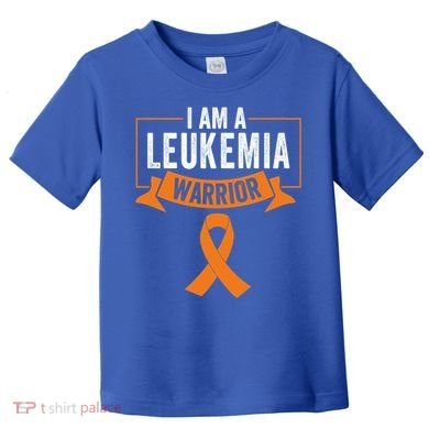 Leukemia Cancer Awareness Warrior Orange Ribbon Month Gift Toddler T-Shirt