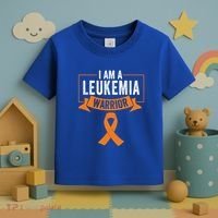 Leukemia Cancer Awareness Warrior Orange Ribbon Month Gift Toddler T-Shirt thumb 3