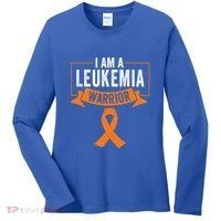 Leukemia Cancer Awareness Warrior Orange Ribbon Month Gift Women's Long Sleeve Shirt thumb 0