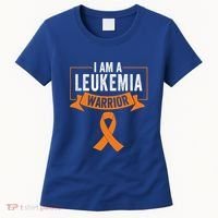 Leukemia Cancer Awareness Warrior Orange Ribbon Month Gift Women's T-Shirt thumb 0