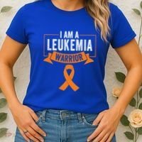 Leukemia Cancer Awareness Warrior Orange Ribbon Month Gift Women's T-Shirt thumb 2