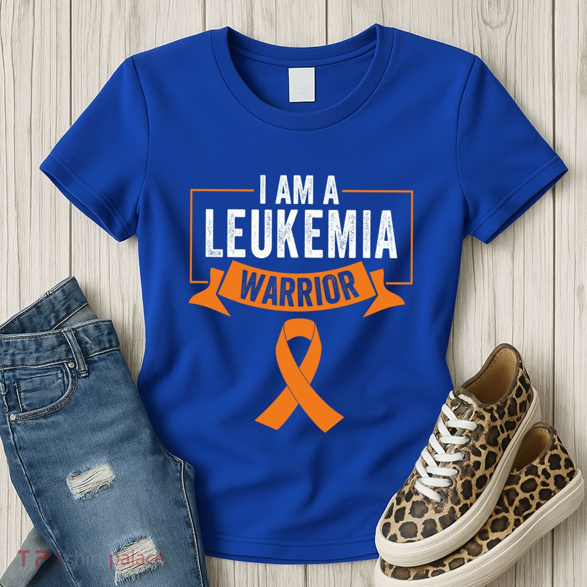 Leukemia Cancer Awareness Warrior Orange Ribbon Month Gift Women's T-Shirt