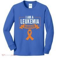 Leukemia Cancer Awareness Warrior Orange Ribbon Month Gift Kids Long Sleeve Shirt thumb 0