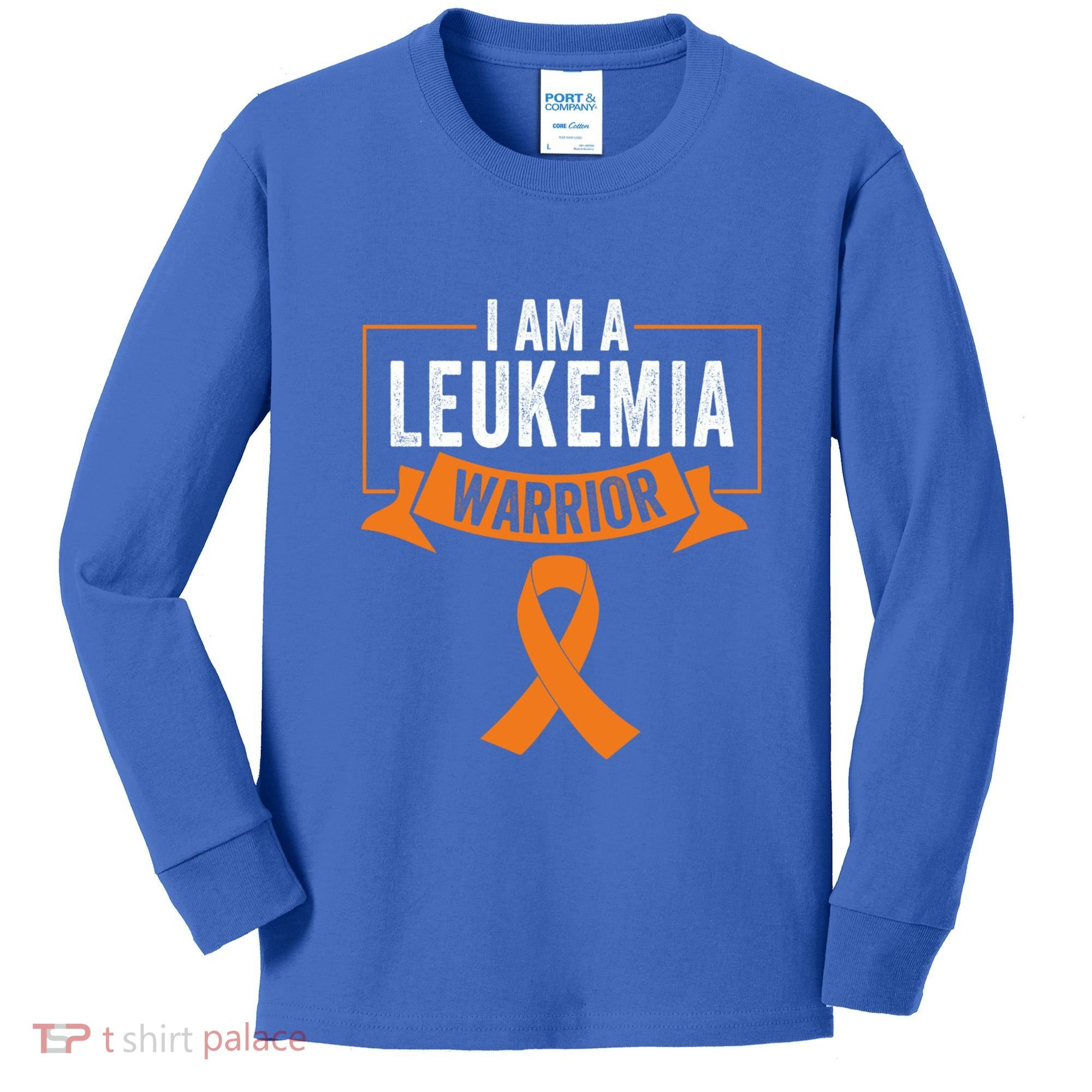 Leukemia Cancer Awareness Warrior Orange Ribbon Month Gift Kids Long Sleeve Shirt
