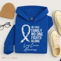 Lung Cancer Awareness In This Family No One Fights Alone Gift Hoodie thumb 4