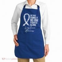 Lung Cancer Awareness In This Family No One Fights Alone Gift Apron thumb 2
