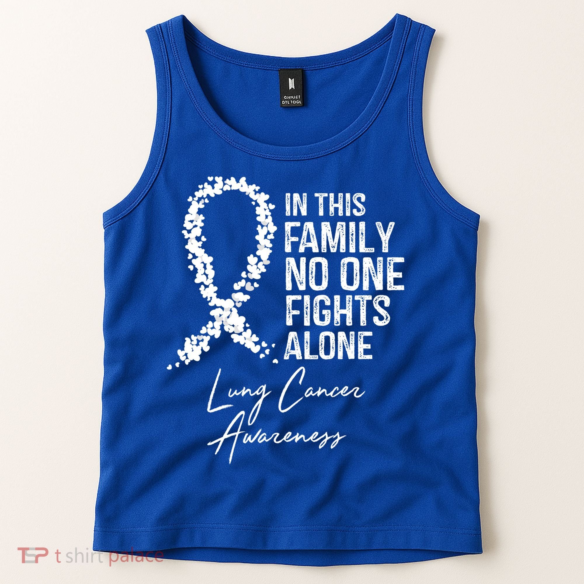 Lung Cancer Awareness In This Family No One Fights Alone Gift Tank Top