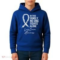 Lung Cancer Awareness In This Family No One Fights Alone Gift Kids Hoodie thumb 4