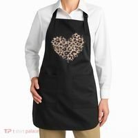 Leopard Cheetah Animal Print Heart Apron thumb 2