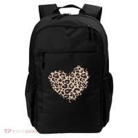 Leopard Cheetah Animal Print Heart Backpack thumb 0